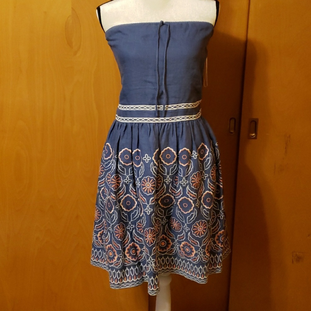 NWOT Tocca Anthropologie - Strapless Floral Dress